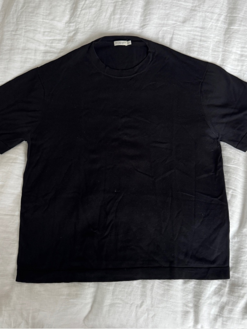 Suitsupply Black Short-Sleeve Crewneck Tee